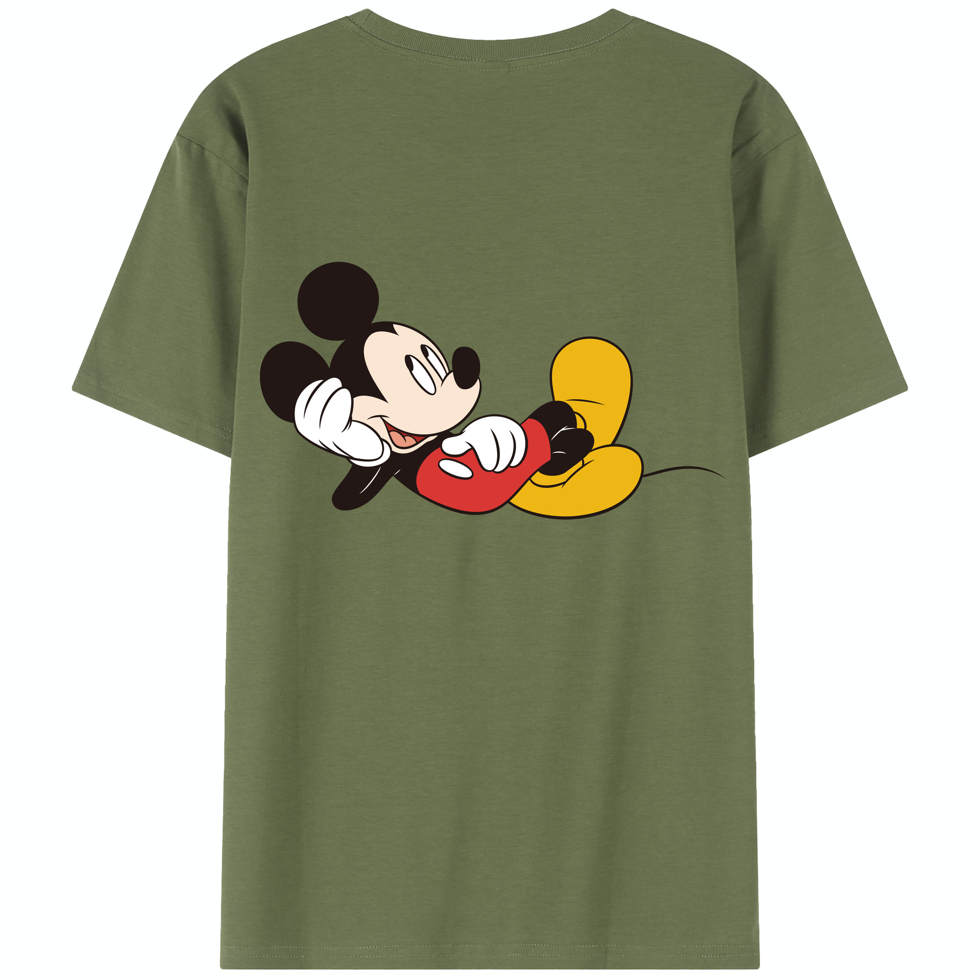 （画像用） ミッキーマウス Mickey Mouse 綿100％半袖Tシャツ（背面プリント）